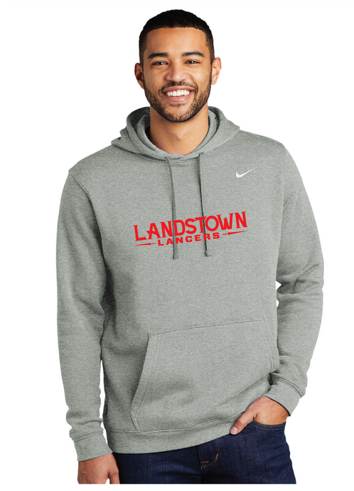 Nike Club Fleece Pullover Hoodie / Dark Grey Heather / Landstown Middle School Staff
