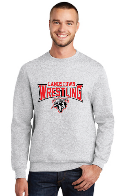 Fleece Crewneck Sweatshirt / Ash / Landstown Middle School Wrestling