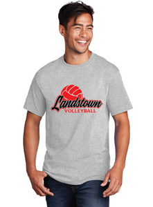 Core Cotton Tee / Ash / Landstown Middle School Volleyball