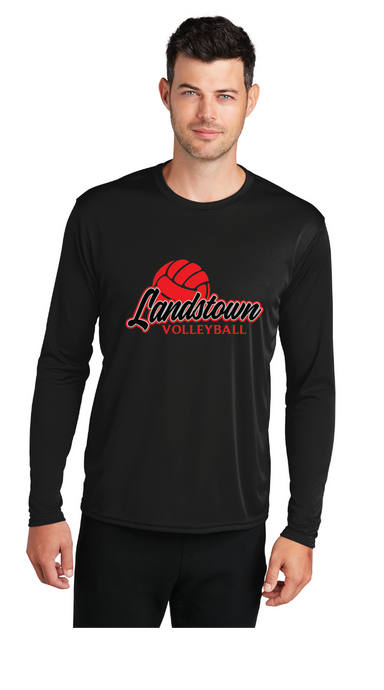 Long Sleeve Performance Tee / Black / Landstown Middle School Volleyball
