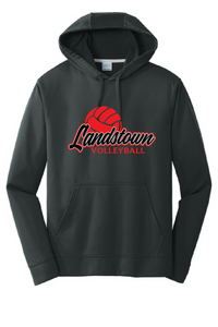 Performance Fleece Pullover Hooded Sweatshirt / Black  / Landstown Middle School Volleyball
