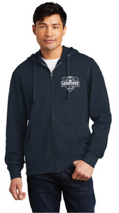 Fleece Full Zip Pullover Hooded Sweatshirt / Navy / Landstown High School Soccer