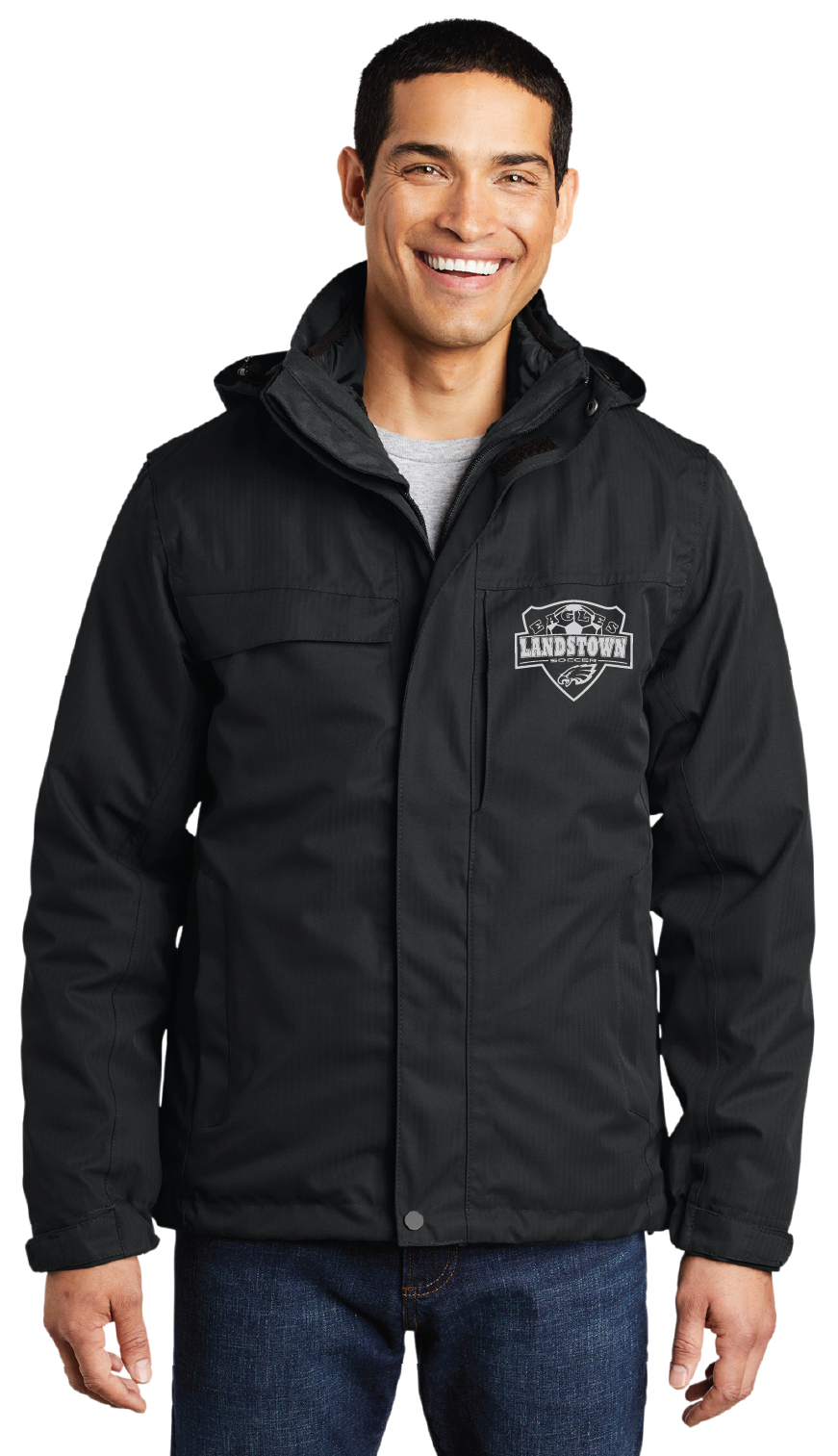 Herringbone 3-in-1 Parka / Black / Landstown High School Soccer