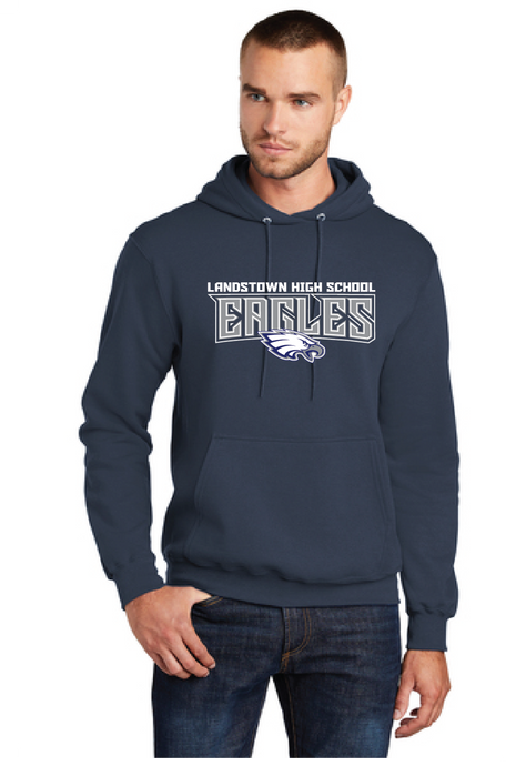 Fleece Pullover Hooded Sweatshirt / Navy / Landstown High School