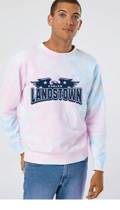 Midweight Tie-Dyed Sweatshirt / Tie Dye Cotton Candy / Landstown High School
