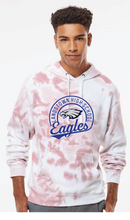 Tie-Dye Fleece Hooded Sweatshirt / Red / Landstown High School