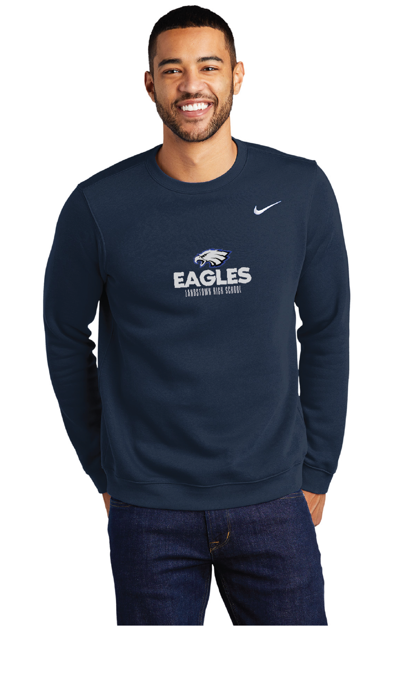 Nike Club Fleece Crew / Navy / Landstown High School