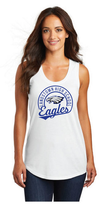 Women’s Triblend Racerback Tank / White / Landstown High School