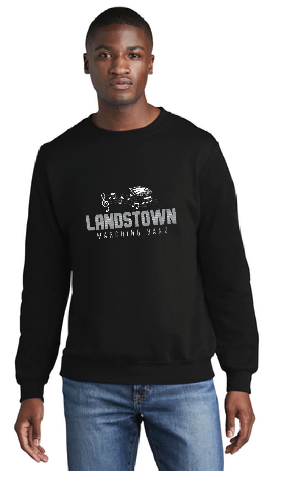 Core Fleece Crewneck Sweatshirt / Black / Landstown High School Marching Band