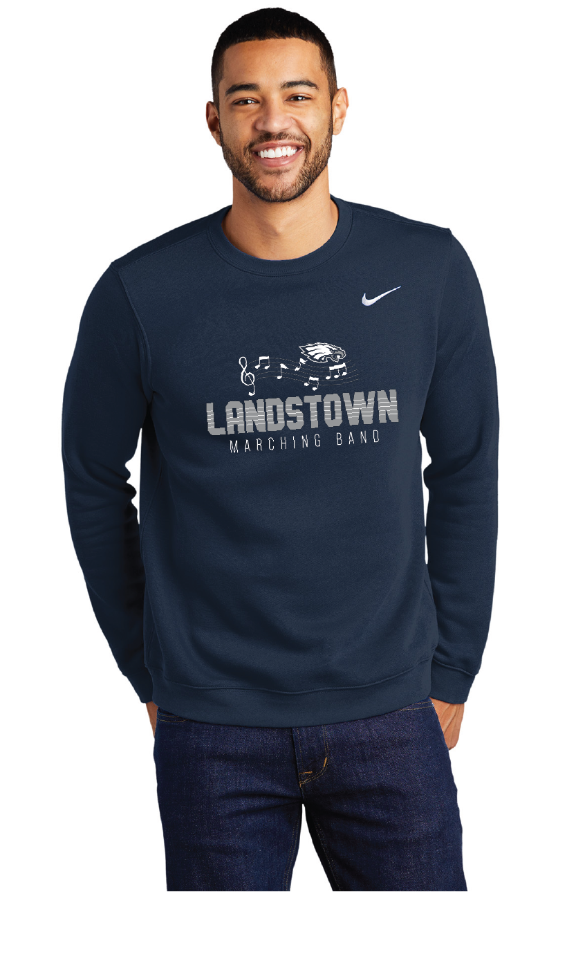 Nike Club Fleece Crew / Navy / Landstown High School Marching Band