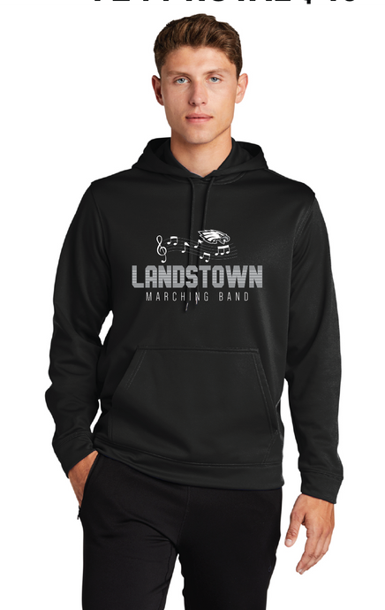 Performance Fleece Hooded Pullover / Black / Landstown High School Marching Band