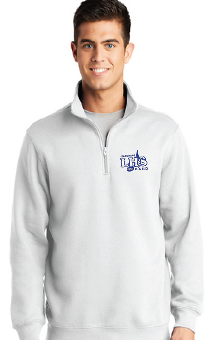 1/4-Zip Sweatshirt / White / Landstown High School Marching Band