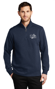 Slub Fleece 1/4-Zip Pullover / Slate Grey / Landstown High School Marching Band