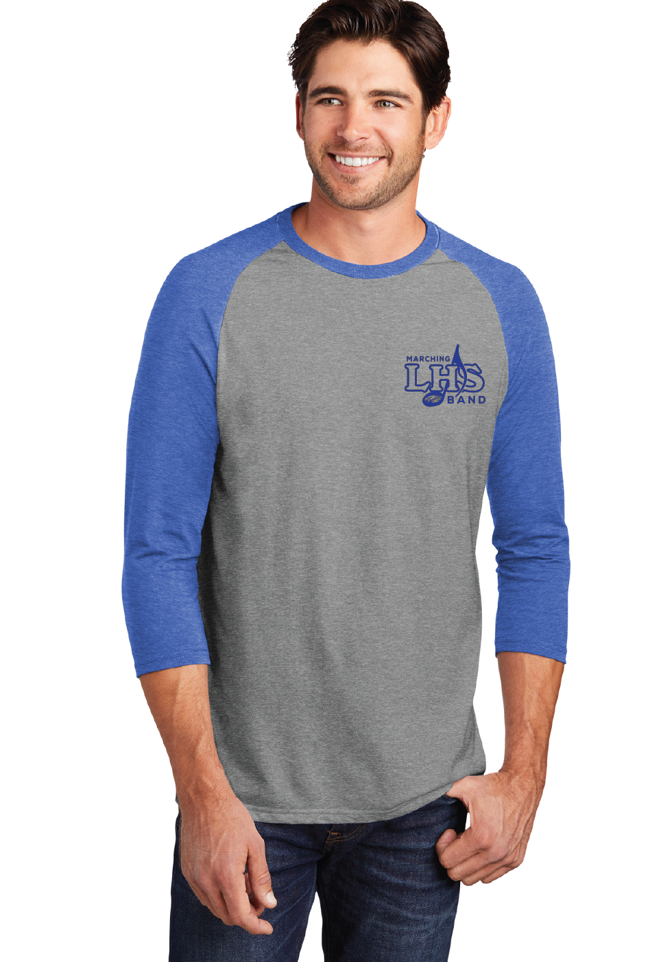 Perfect Tri 3/4-Sleeve Raglan / Royal Frost / Landstown High School Marching Band