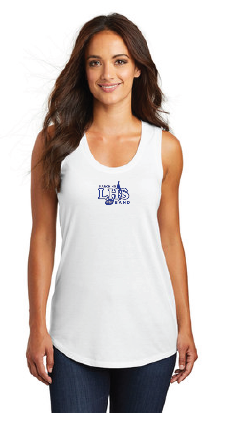 Women’s Triblend Racerback Tank / White / Landstown High School Marching Band