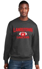 Fleece Crewneck Sweatshirt / Dark Heather Charcoal / Landstown Middle School Football