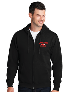Fleece Full-Zip Hooded Sweatshirt / Black / Landstown Middle School Football