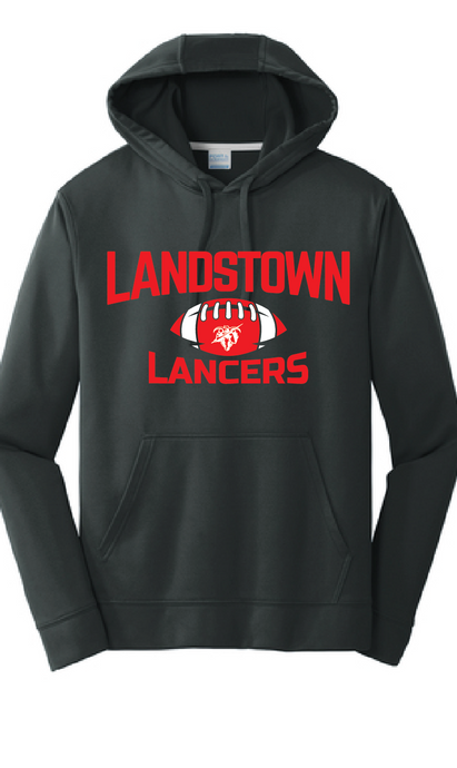 Performance Fleece Hooded Pullover / Black / Landstown Middle School Football