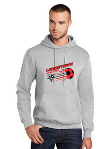 Fleece Pullover Hooded Sweatshirt / Athletic Heather / Landstown Middle School Boys Soccer