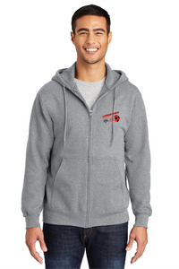 Fleece Full-Zip Hooded Sweatshirt / Athletic Heather / Landstown Middle School Boys Soccer