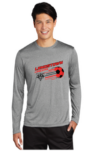 Long Sleeve Heather Performance Tee / Graphite / Landstown Middle School Boys Soccer