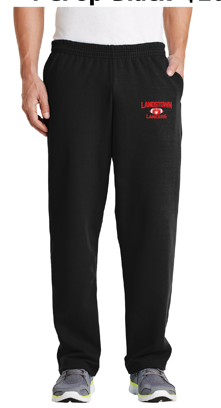 Fleece Sweatpants with Pockets / Black / Landstown Middle School Football