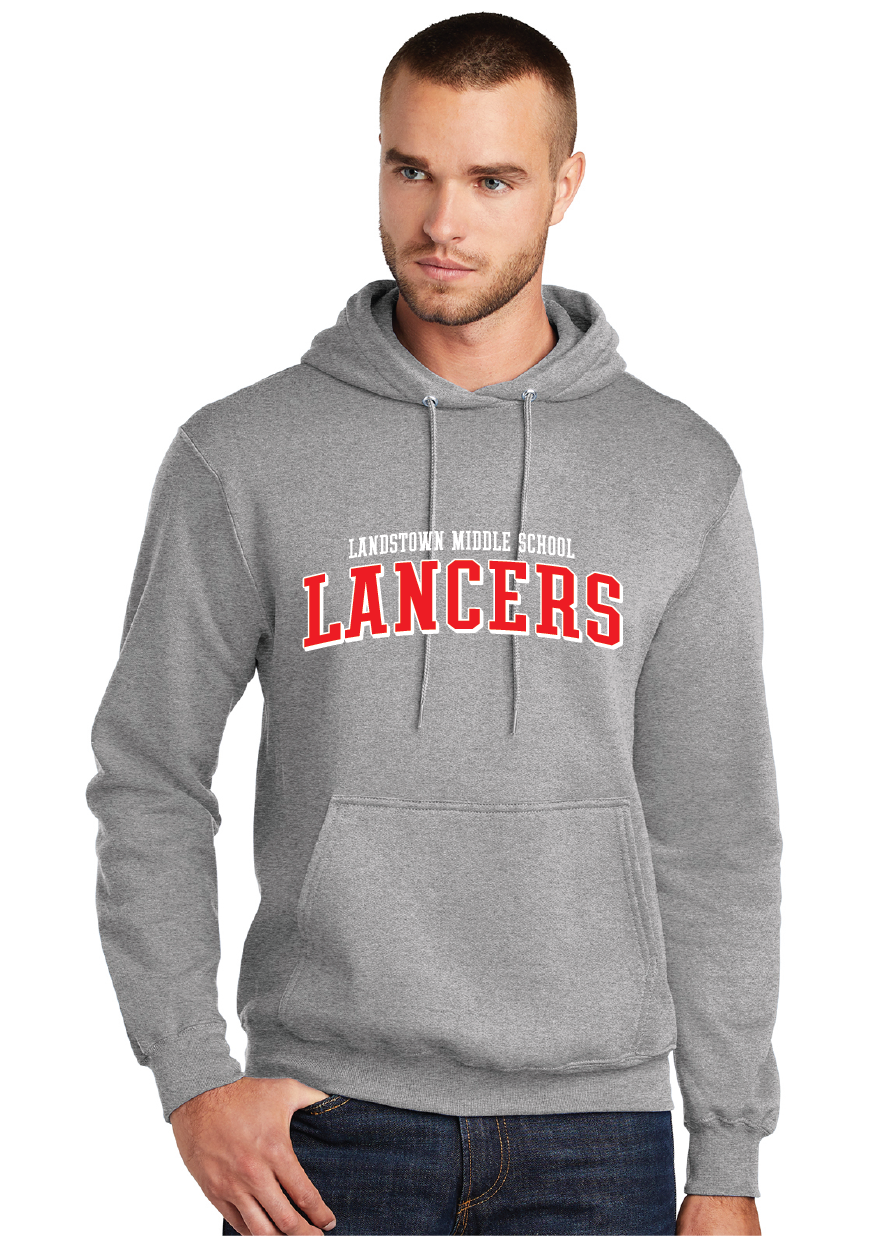 Core Fleece Pullover Hooded Sweatshirt / Athletic Heather / Landstown Middle School