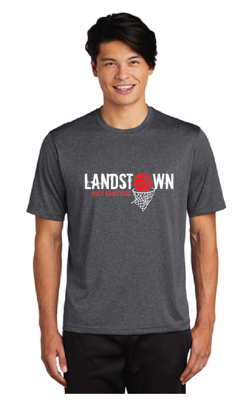 Heather Contender Tee / Graphite Heather / Landstown Middle School Girls Basketball