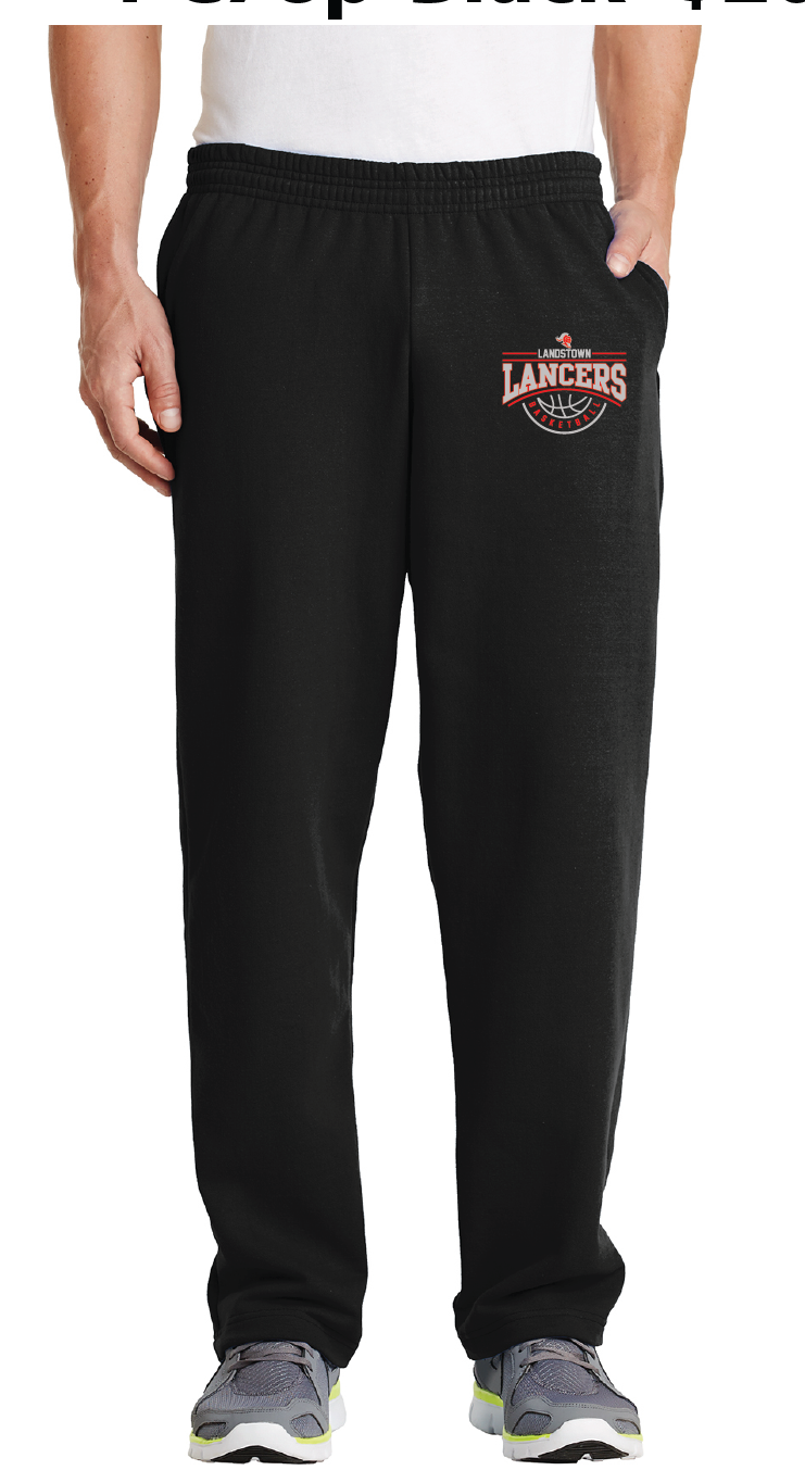 Fleece Sweatpant with Pockets / Black / Landstown Middle School Boys Basketball