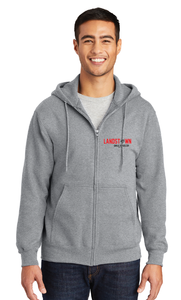 Fleece Full-Zip Hooded Sweatshirt / Athletic Heather / Landstown Middle School Girls Soccer