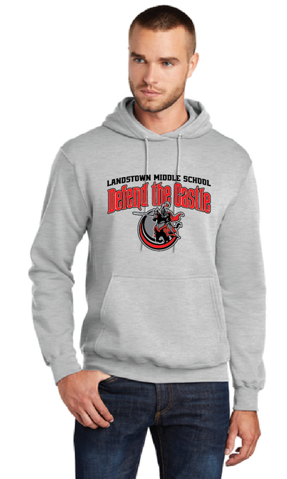 Core Fleece Pullover Hooded Sweatshirt / Ash / Landstown Middle School