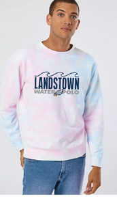 Midweight Tie-Dyed Sweatshirt / Tie Dye Cotton Candy / Landstown High School Water Polo