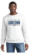 Core Fleece Crewneck Sweatshirt / White / Landstown High School Water Polo