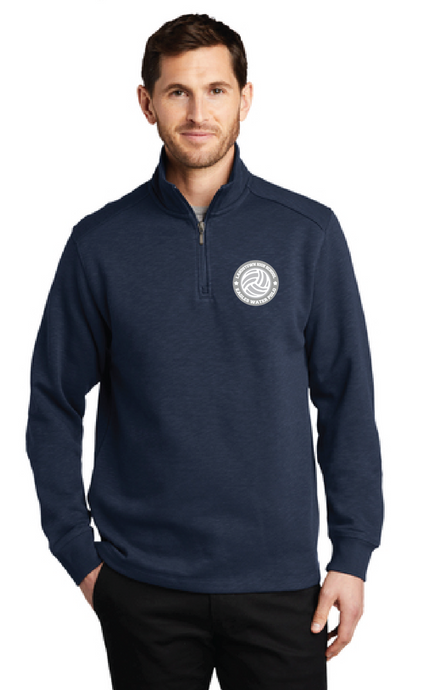 Slub Fleece 1/4-Zip Pullover / Slate Grey / Landstown High School Water Polo