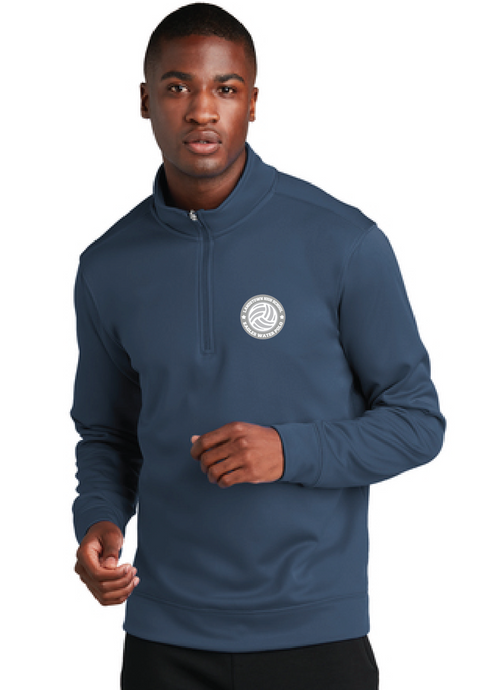 Performance Fleece 1/4-Zip Pullover Sweatshirt / Navy / Landstown High School Water Polo