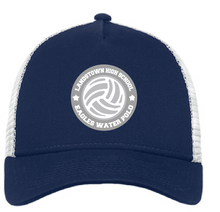 Snapback Trucker Cap / Deep Navy/ White / Landstown High School Water Polo