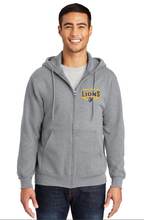 Fleece Full-Zip Hooded Sweatshirt / Athletic Heather / Larkspur Middle School Girls Track