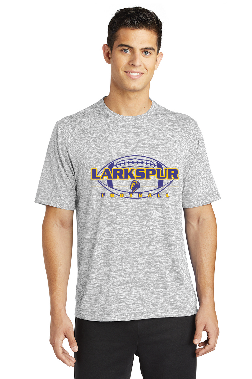 Electric Heather Tee / Silver / Larkspur Middle School Football