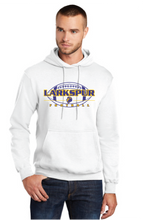 Core Fleece Pullover Hooded Sweatshirt / White / Larkspur Middle School Football