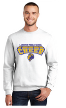 Core Fleece Crewneck Sweatshirt / White / Larkspur Middle School Cheer