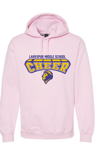 Pullover Hooded Sweatshirt / Light Pink / Larkspur Middle School Cheer