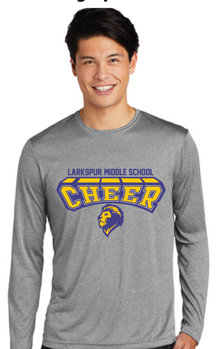 Long Sleeve Heather Contender Tee / Vintage Heather / Larkspur Middle School Cheer