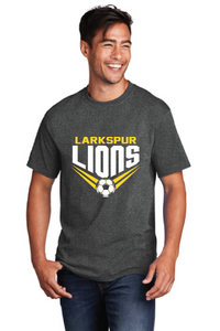 Core Cotton Tee / Dark Heather Grey / Larkspur Middle School Boys Soccer