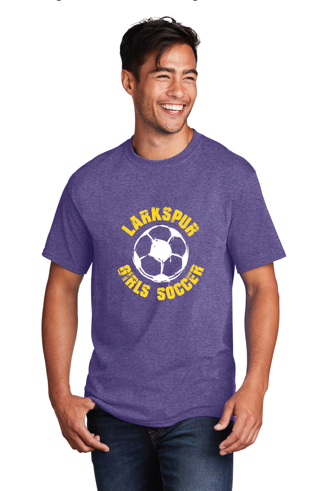 Cotton Tee  / Heather Purple / Larkspur Middle School Girls Soccer