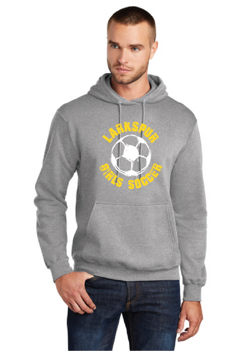 Core Fleece Pullover Hooded Sweatshirt / Athletic Heather / Larkspur Middle School Girls Soccer