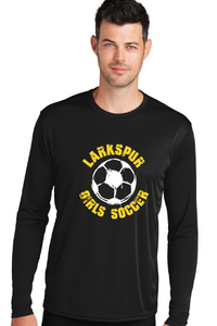 Long Sleeve Performance Tee / Black / Larkspur Middle School Girls Soccer