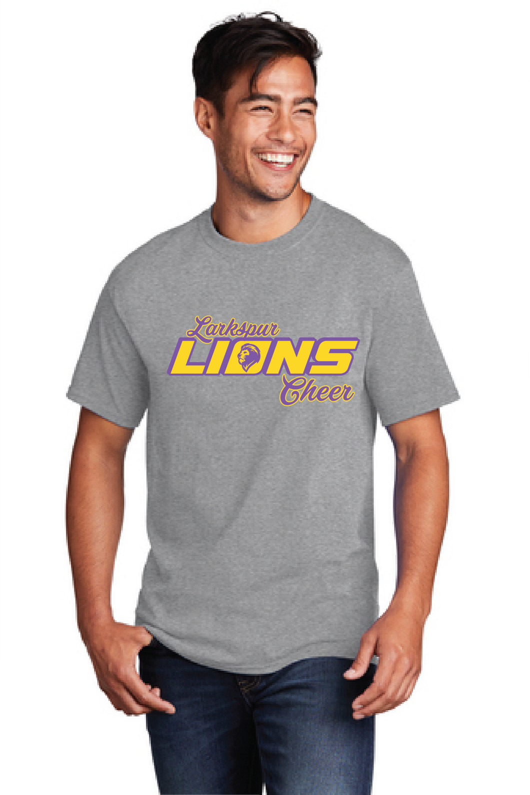 Core Cotton Tee / Athletic Heather / Larkspur Middle School Cheer