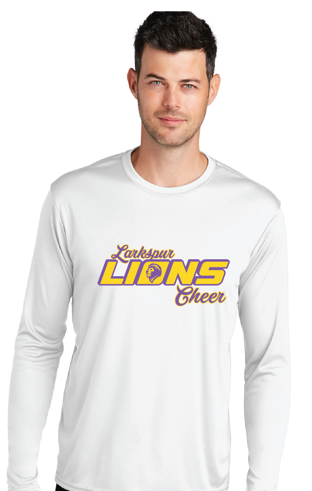 Long Sleeve Performance Tee / White / Larkspur Middle School Cheer