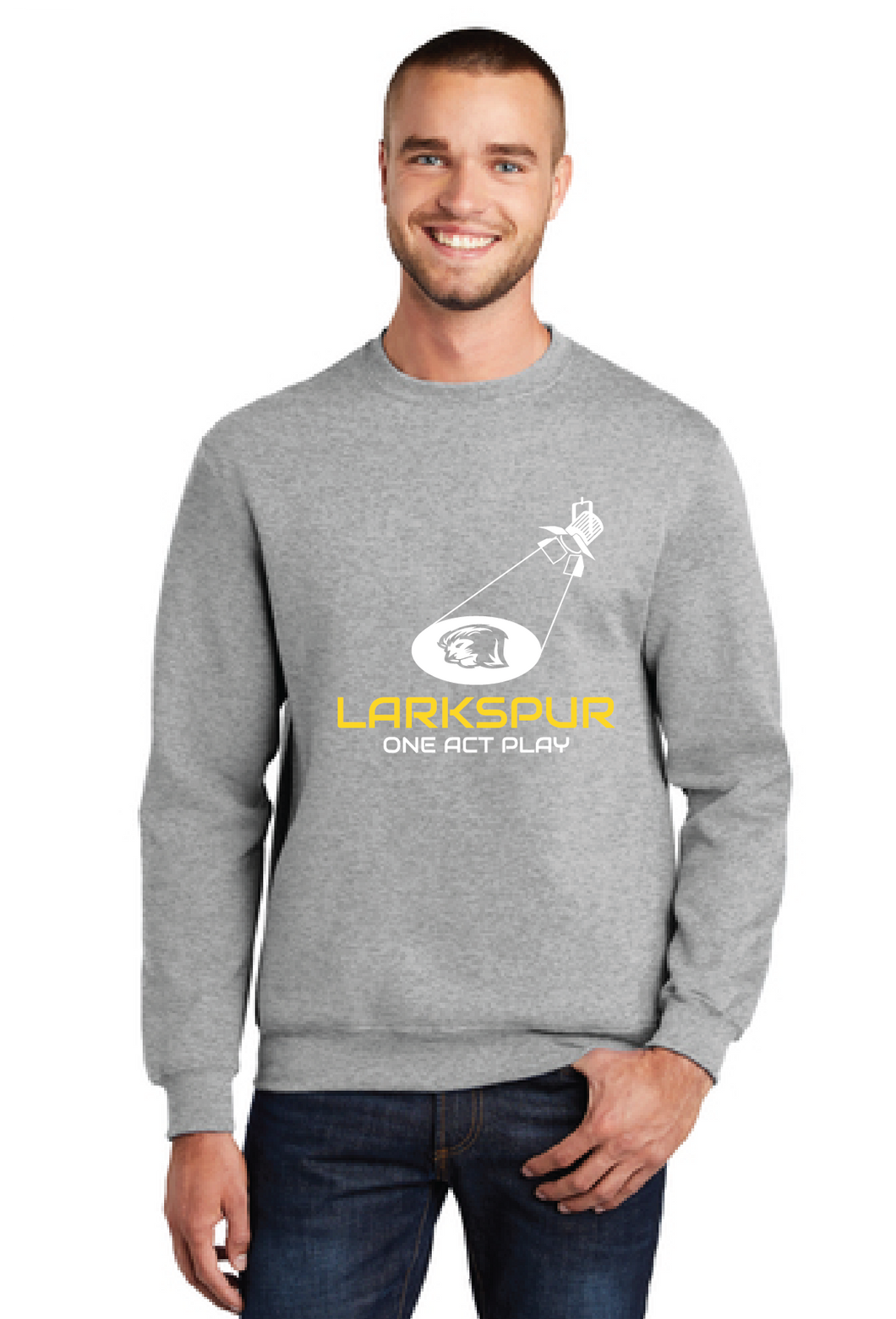 Fleece Crewneck Sweatshirt / Athletic Heather / Larkspur Middle School One Act Play