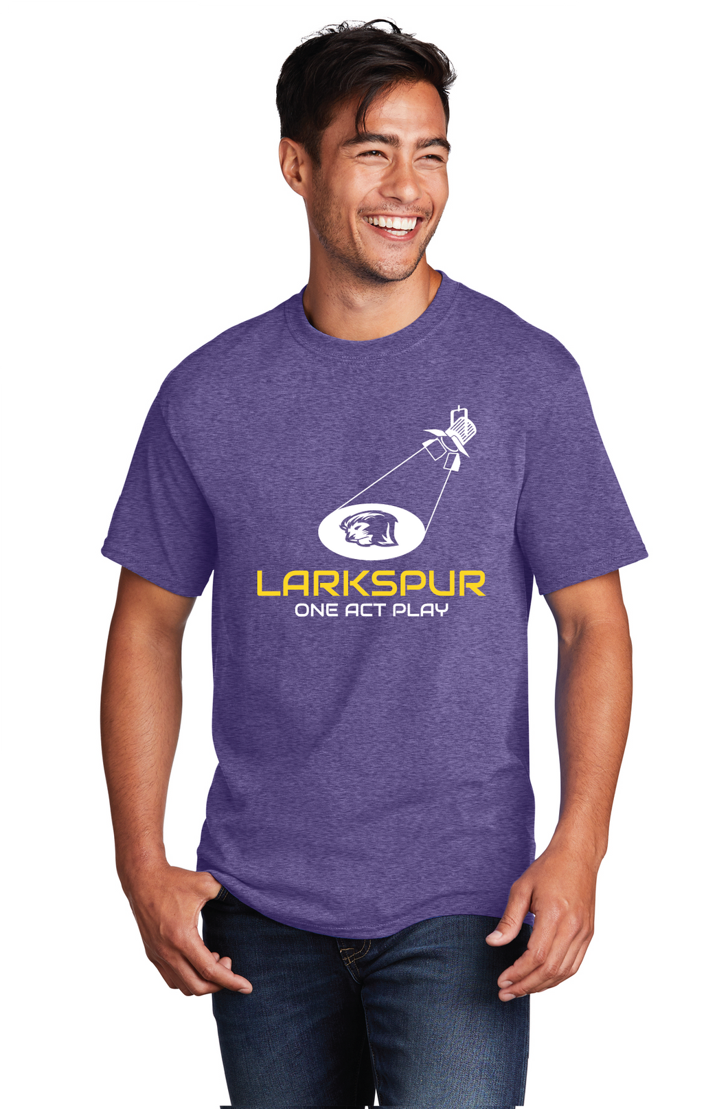 Cotton Tee  / Heather Purple / Larkspur Middle School One Act Play